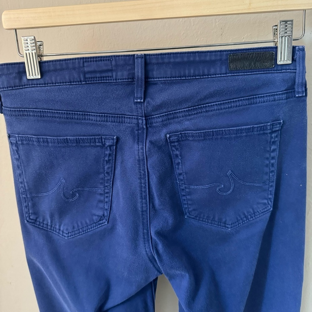 AG Adriano Goldschmidt Prima Cigarette Mid-Rise Stretch Sateen Jeans Royal Blue - Picture 10 of 15